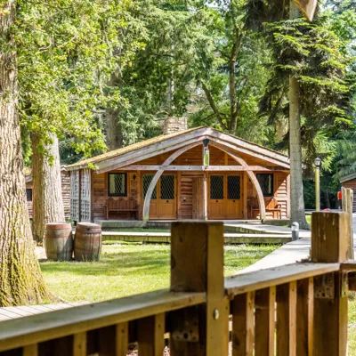 Woodland Lodge in the Knight's Village at Warwick Castle