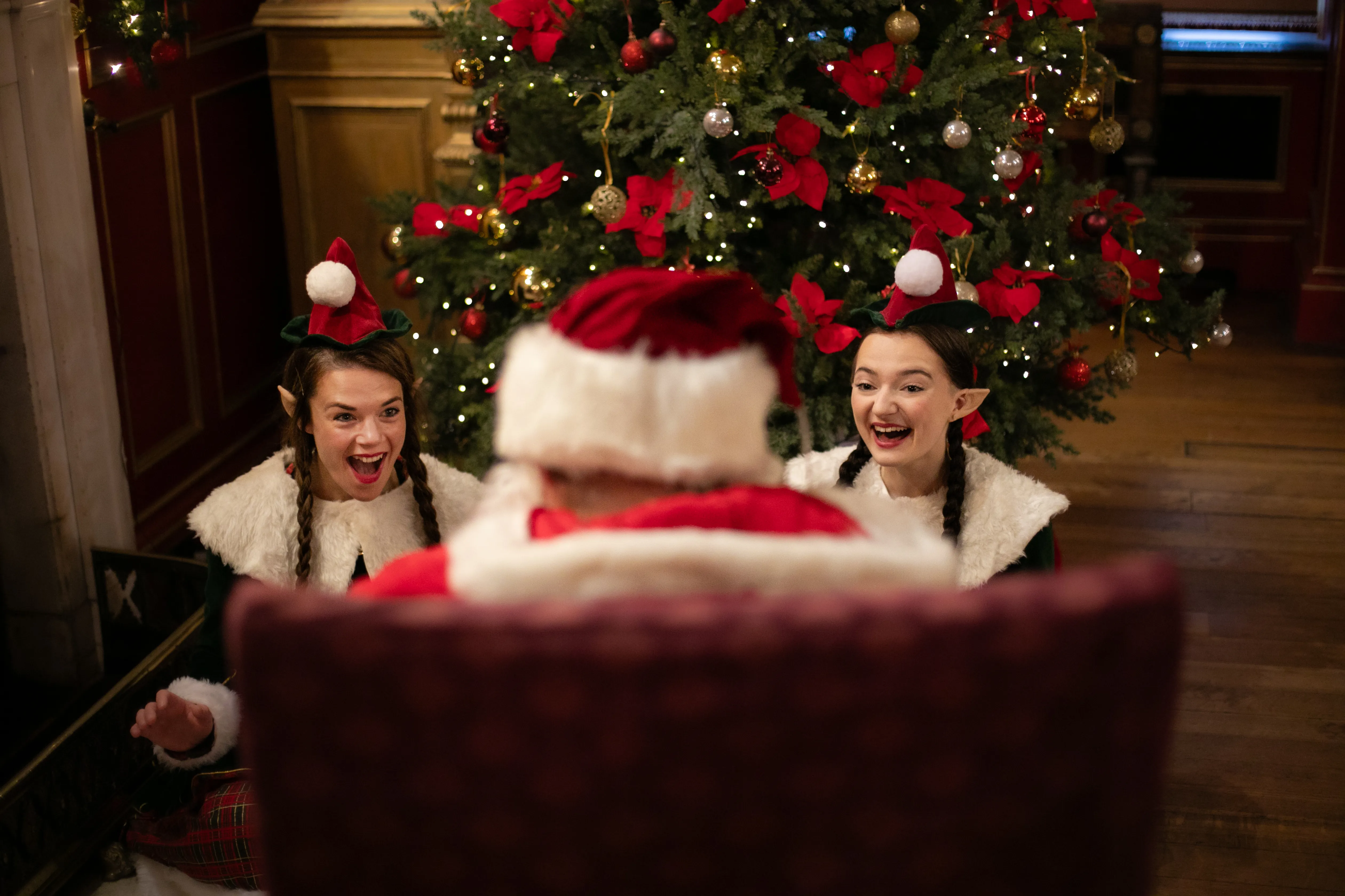 Elves With Santa