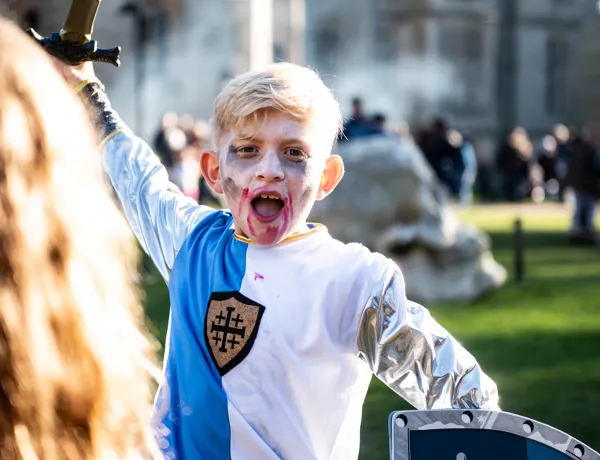 Child dressed up