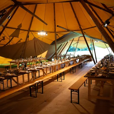 Tipi Themed Dining Veiled Productions